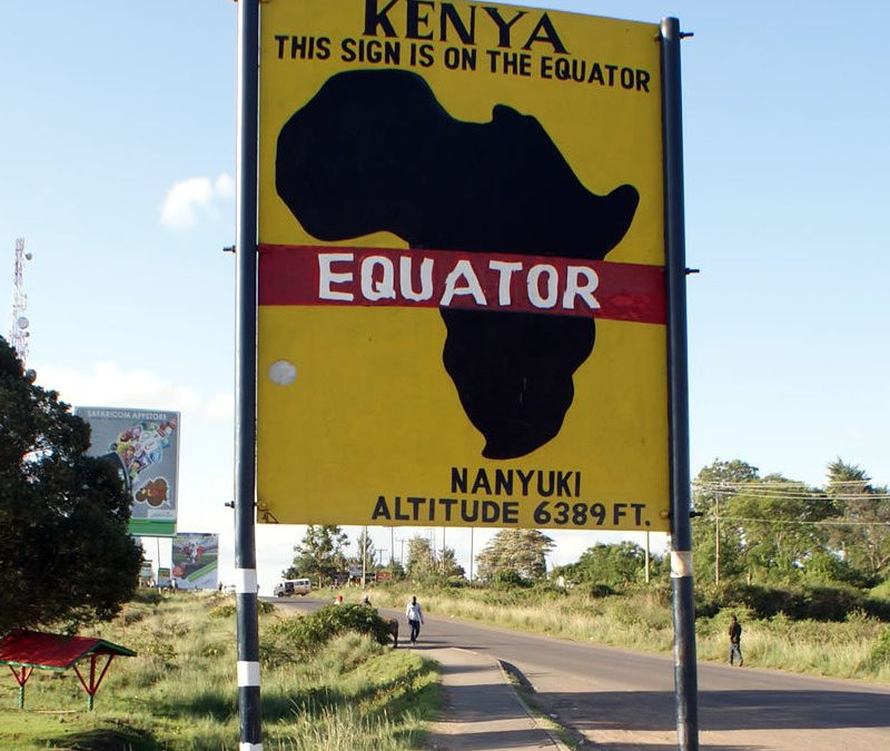 Crossing the Equator at Nanyuki